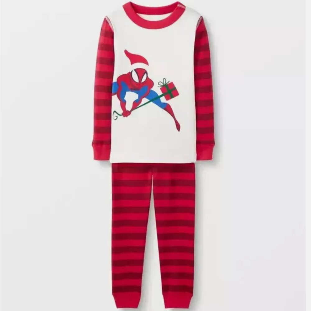 Hanna Andersson Marvel SpiderMan Christmas Pajamas Size 70cm (6-12 mth) NEW